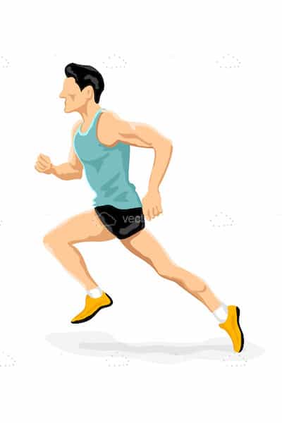 Running Male Athlete